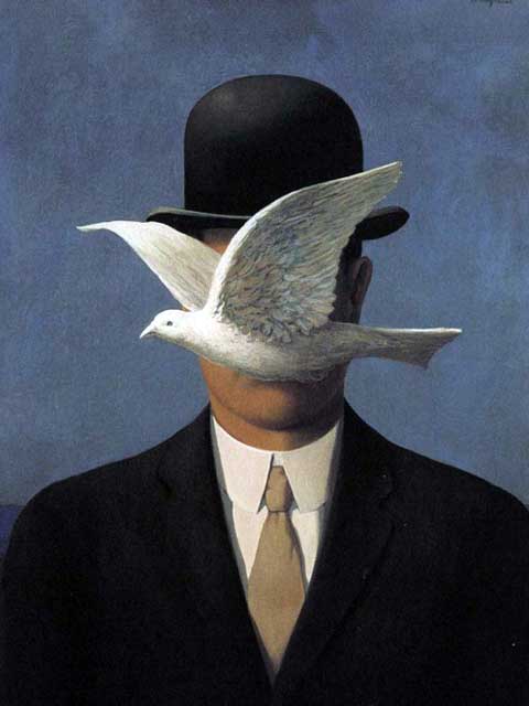 L'uomo con la bombetta - René Magritte