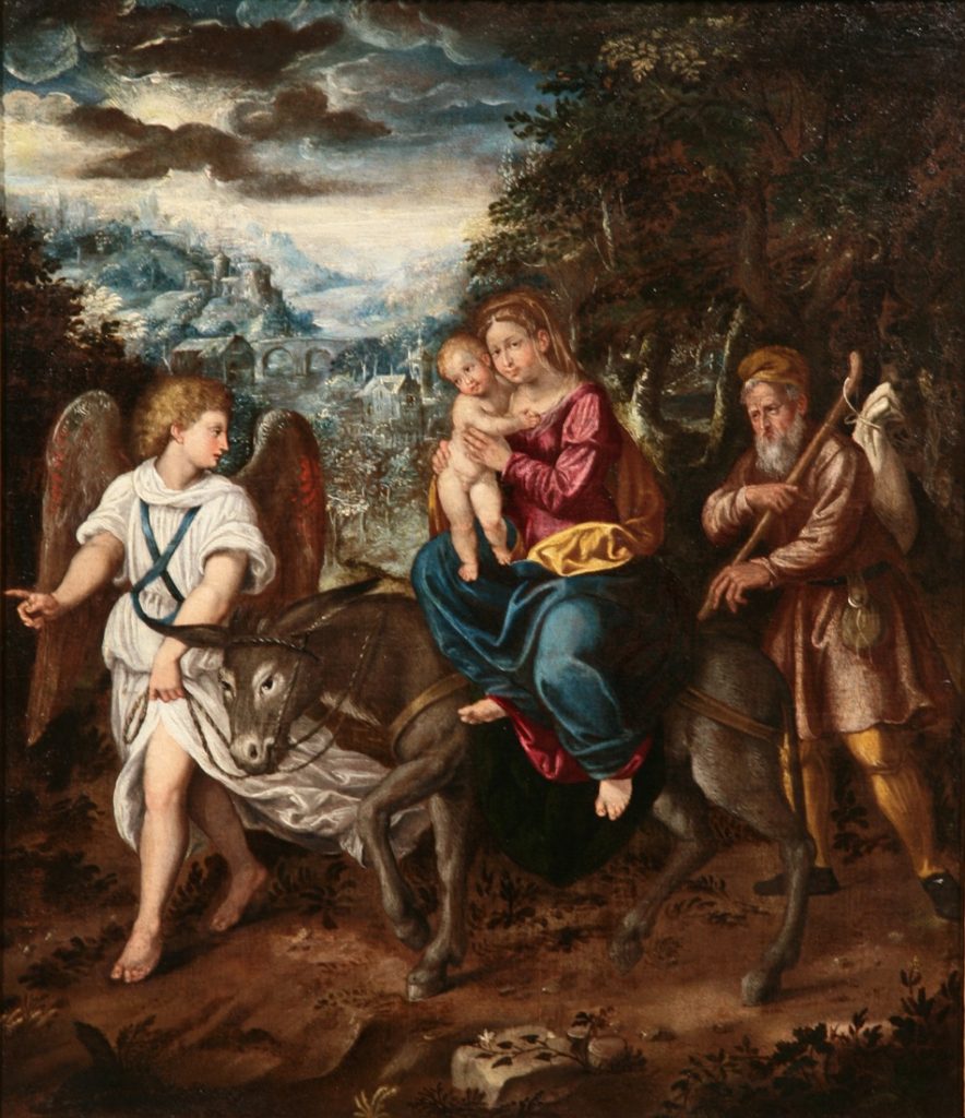 Aurelio Busso, Fuga in Egitto, olio su tela, Galleria dell’Accademia Tadini, Lovere (BG)